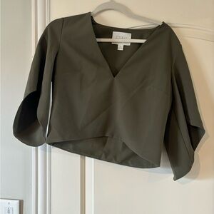 Mare Anthropologie XS Olive Green Women's Top